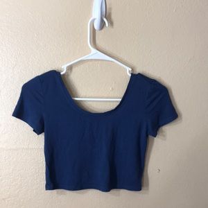 Blue crop top